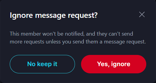 Messaging on Keet ✉️ If you change your mind later, you can still send a request to them to start chatting.