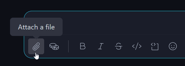 Sharing Files and Media ποΈ Open a chat and click the 'Attach a file' button.