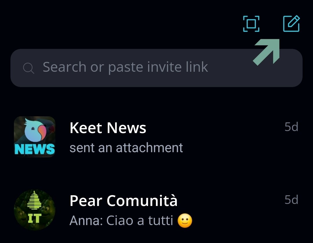 Create a Group π² Β· Mobile 1. Tap 'Start chat' π button:.